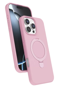 Apple iPhone 16 Pro Regal Magsafe Standlı Kapak - Açık Pembe