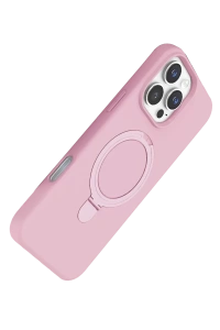 Apple iPhone 16 Pro Regal Magsafe Standlı Kapak - Açık Pembe