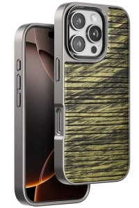 Apple iPhone 16 Pro Wave Kapak - Koyu Kahve