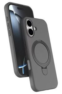 Apple iPhone 16 Regal Magsafe Standlı Kapak - Titan Gri