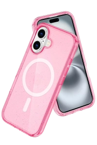 Apple iPhone 16 Star Magsafe Kapak - Pembe