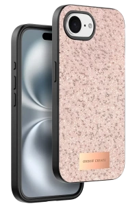Apple iPhone 16E Bright Simli Kapak - Pembe