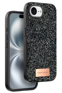 Apple iPhone 16E Bright Simli Kapak - Siyah