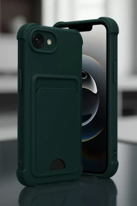 Apple iPhone 16E Kelvin Kartvizitli Silikon - Açık Yeşil