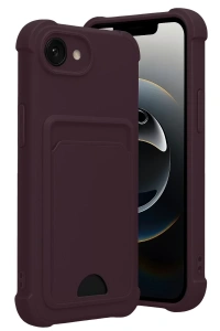 Apple iPhone 16E Kelvin Kartvizitli Silikon - Derin Mor