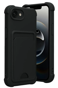 Apple iPhone 16E Kelvin Kartvizitli Silikon - Siyah