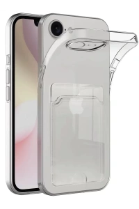 Apple iPhone 16E Kılıf Kart Şeffaf Silikon - Şeffaf