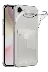 Apple iPhone 16E Kılıf Kart Şeffaf Silikon - Şeffaf