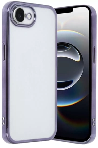 Apple iPhone 16E Kılıf Lensli Silikon - Mor