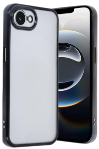 Apple iPhone 16E Kılıf Lensli Silikon - Siyah