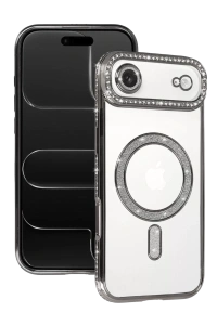 Apple iPhone 17 Air Joke Simli Magneticsafe Kılıf - Gümüş