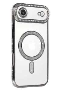 Apple iPhone 17 Air Joke Simli Magneticsafe Kılıf - Gümüş