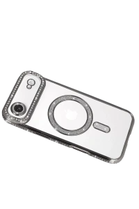 Apple iPhone 17 Air Joke Simli Magneticsafe Kılıf - Gümüş