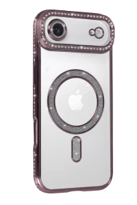 Apple iPhone 17 Air Joke Simli Magneticsafe Kılıf - Pembe