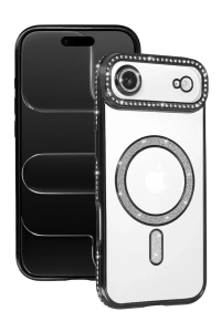 Apple iPhone 17 Air Joke Simli Magneticsafe Kılıf - Siyah