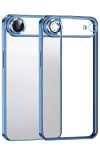 Apple iPhone 17 Air Lensli Silikon - Açık Mavi