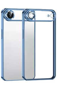 Apple iPhone 17 Air Lensli Silikon - Açık Mavi