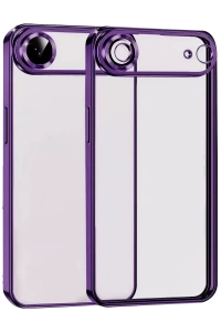 Apple iPhone 17 Air Lensli Silikon - Açık Mor