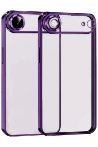 Apple iPhone 17 Air Lensli Silikon - Açık Mor