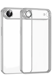 Apple iPhone 17 Air Lensli Silikon - Gümüş