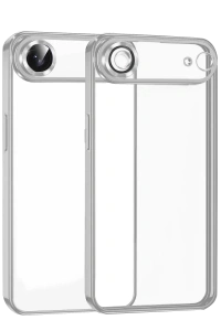 Apple iPhone 17 Air Lensli Silikon - Gümüş