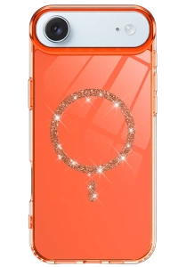 Apple iPhone 17 Air Live Diamond Magsafe Kapak - Turuncu
