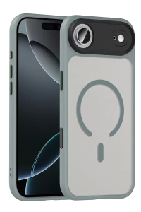 Apple iPhone 17 Air Megane Magsafe Kapak - Titan Gri