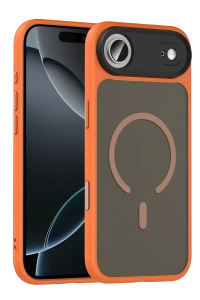 Apple iPhone 17 Air Megane Magsafe Kapak - Turuncu