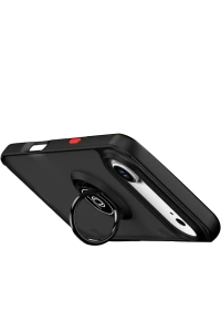 Apple iPhone 17 Air Montreal Yüzüklü Silikon Kapak - Siyah