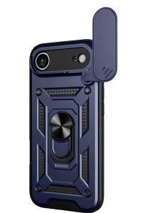 Apple iPhone 17 Air Pars Lens Yüzüklü Silikon - Lacivert