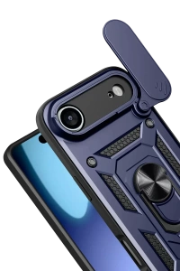 Apple iPhone 17 Air Pars Lens Yüzüklü Silikon - Lacivert