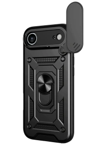 Apple iPhone 17 Air Pars Lens Yüzüklü Silikon - Siyah