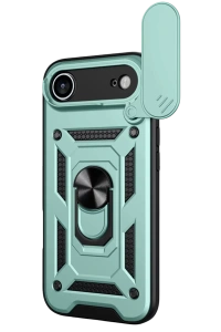 Apple iPhone 17 Air Pars Lens Yüzüklü Silikon - Yeşil