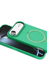 Apple iPhone 17 Air Regal Magsafe Standlı Kapak - Yeşil
