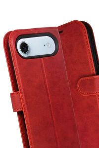 Apple iPhone 17 Air Trend S Plus Kapaklı Kılıf - Kırmızı