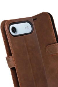 Apple iPhone 17 Air Trend S Plus Kapaklı Kılıf - Taba