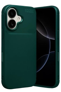Apple iPhone 17 Auto Focus Karbon Kapak - Koyu Yeşil