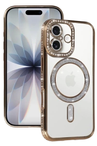 Apple iPhone 17 Joke Simli Magneticsafe Kılıf - Gold