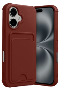 Apple iPhone 17 Kelvin Kartvizitli Silikon - Bordo