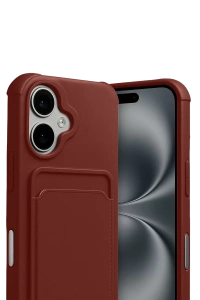 Apple iPhone 17 Kelvin Kartvizitli Silikon - Bordo