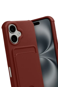 Apple iPhone 17 Kelvin Kartvizitli Silikon - Bordo
