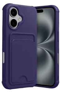Apple iPhone 17 Kelvin Kartvizitli Silikon - Derin Mor