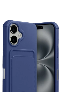 Apple iPhone 17 Kelvin Kartvizitli Silikon - Lacivert
