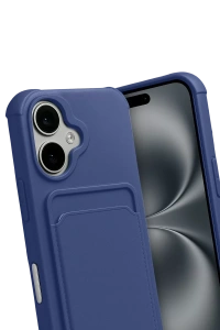 Apple iPhone 17 Kelvin Kartvizitli Silikon - Lacivert