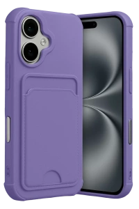 Apple iPhone 17 Kelvin Kartvizitli Silikon - Lila