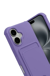 Apple iPhone 17 Kelvin Kartvizitli Silikon - Lila