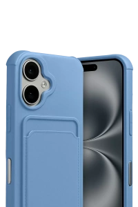 Apple iPhone 17 Kelvin Kartvizitli Silikon - Mavi