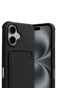 Apple iPhone 17 Kelvin Kartvizitli Silikon - Siyah