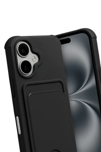 Apple iPhone 17 Kelvin Kartvizitli Silikon - Siyah