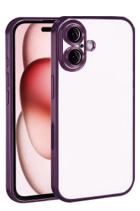 Apple iPhone 17 Lensli Silikon - Açık Mor